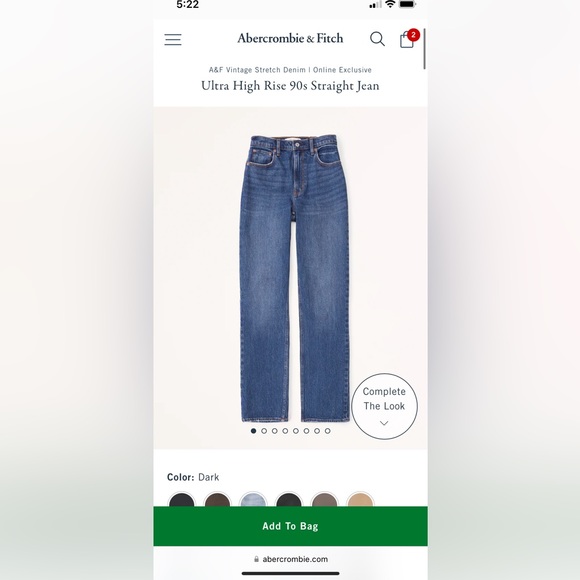 Abercrombie 90s high rise 27L - Picture 4 of 7